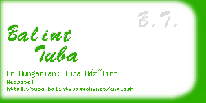 balint tuba business card